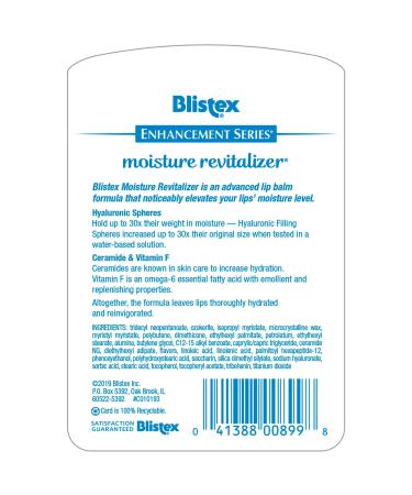 Blistex Moisture Revitalizer Lip Balm Lip Moisturizer Hydration Ceramide Formula 0.13 Ounce (Pack of 2) - Buy Online on GoSupps.com