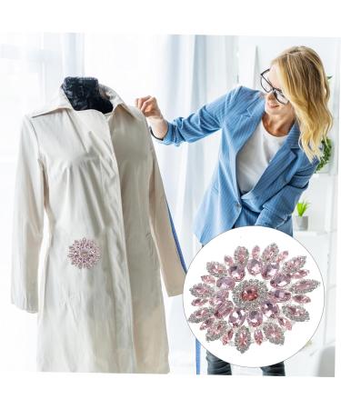 Abaodam Hot Glue Bottom Cloth Sticker Silver Jacket Outfit Heart Patch Clothing Patch Crystal Code Chain Pink 1X10.8X10.8CM - Buy Online on GoSupps.com