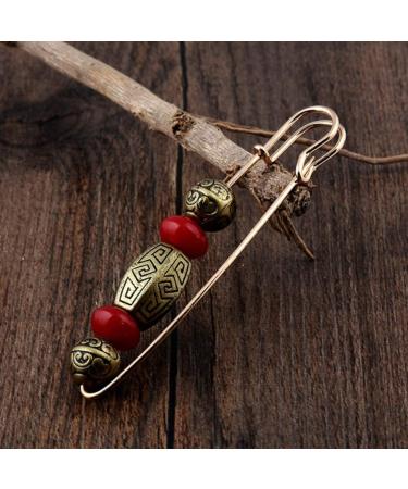 Amosfun Vintage Cardigan Brooch Set - 3 Retro Sweater Clips for Women | Scarf & Dress Pins (8.6x3x2cm) | International Shipping - Buy Online on GoSupps.com