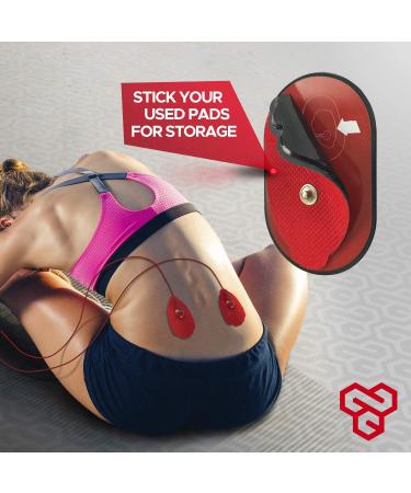 10 Reusable Electrode Pads for TENS EMS Unit - Premium Replacement Pads with Plastic Holder - Buy Online on GoSupps.com