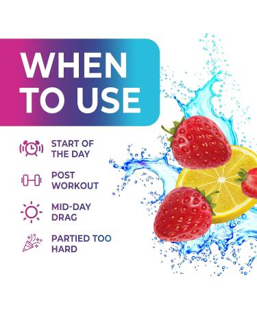 Electrolyte Hydration Packets - Best Electrolytes Drink Mix - Sugar Free Formula with Sodium Potassium Magnesium Zinc & Vitamin C for Dehydration Relief and Rehydration Strawberry Lemon (32 Pack) Strawberry Lemonade 2 P  - Buy Online on GoSupps.com