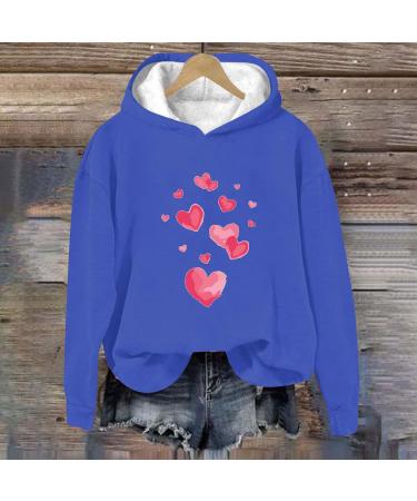 oelaio 2024 Valentines Day Shirts for Women Cute Love Heart Graphic Tees Casual Loose Long Sleeve Round Neck Pullover Tops - Buy Online on GoSupps.com