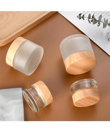 Travel Containers Round Clear Glass Jar With Wooden Lid and Inner Liners Empty Cosmetic Lotion Containers Small Glass Jars for Lotions and Creams (Color : A Taille unique : 50g) 50g A - Buy Online on GoSupps.com