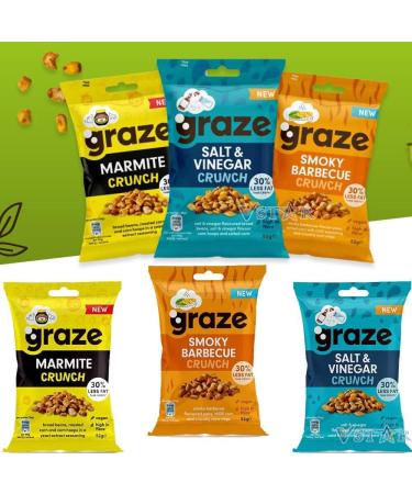 Graze Healthy Snacks - Smoky BBQ Crunch Mixed Sharing Snacks 100g Barbecue - Buy Online on GoSupps.com