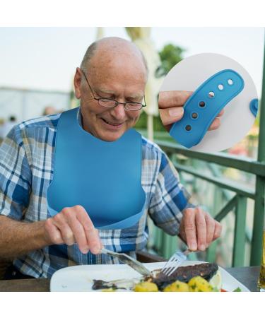 Washable Silicone Bibs for Adults - Reusable Waterproof Dinners for Men Women & Disabled - 2 Pack - Buy Online on GoSupps.com