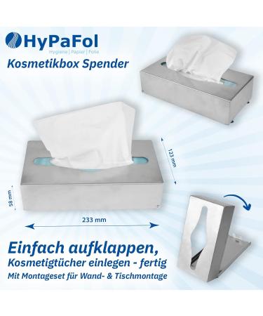 Hypafole Cosmetic Wiper Box - Durable Stainless Steel Donor | Modern Minimalist Design for Table & Wall Placement | Assembly Set Included - Buy Online on GoSupps.com