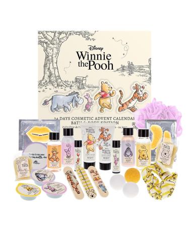 MAD Beauty Calendrier de l'Avent Disney WINNIE THE POOH avec 24 produits cosm tiques bien- tre femmes masque facial lotion pour le corps lastique cheveux lime ongles