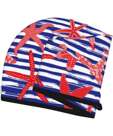 Sea Stars Microfiber Hair Towel - Soft Super Absorbent Wrap for Women | Quick Dry Coral Velvet Towel for Long Curly & Thick Hair - Buy Online on GoSupps.com