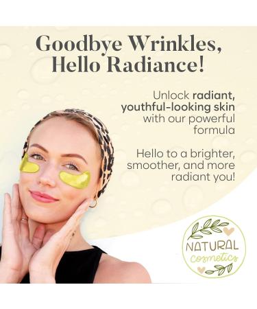 24K Gold Eye Mask - 30 Pairs for Dark Circles & Puffy Eyes | Under Eye Patches & Eye Care Treatment - Buy Online on GoSupps.com