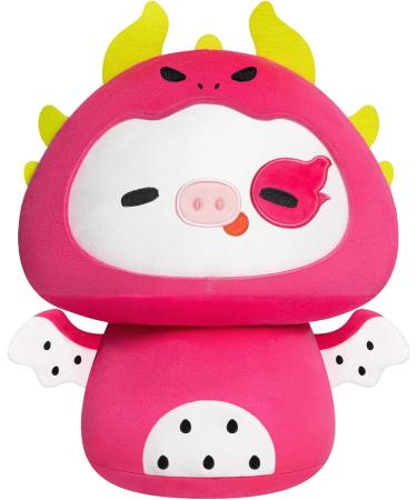 Mewaii 8'' Cow Mushroom Pillow Plush Toy (Dragon Fruit Headgear) - Cuddly 8 Inch Stuffed Animal for Kids - Buy Online on GoSupps.com