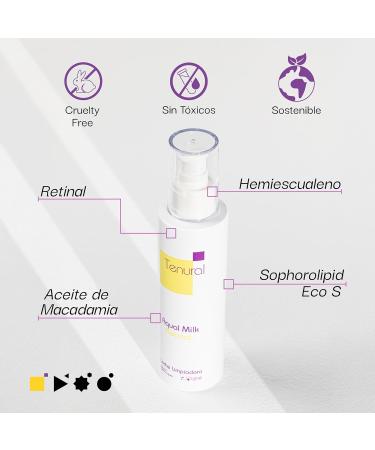  Tenural Aqua Milk - Anti-aging cleansing milk with retinol and hyaluronic acid - Reduces wrinkles improves firmness and hydrates mature skin - 200 ml - Buy Online on GoSupps.com