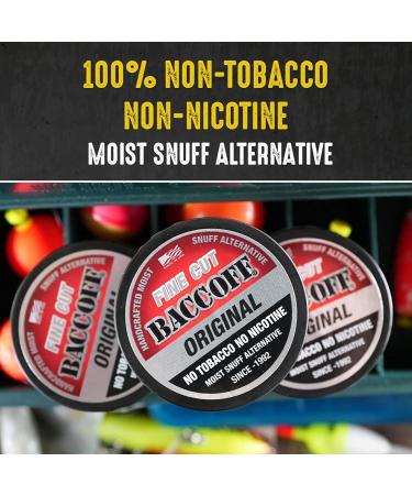 BaccOff Original Fine Cut: Premium Tobacco-Free & Nicotine-Free Snuff Alternative (10 Cans, 1.2 oz Each) - Buy Online on GoSupps.com