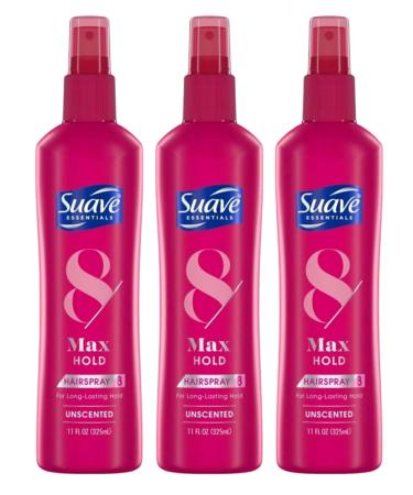 Suave Max Hold Non Aerosol Hairpsray Unscented 11 oz (Pack of 3) Unscented 11 Fl Oz (Pack of 3) - Buy Online on GoSupps.com