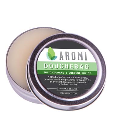 Aromi Solid Cologne | Clean Fresh + Aquatic Fragrance Amber Jasmine Scent Vegan Cruelty-free Travel Funny Men's Gift Alcohol-free Stocking Stuffer (Douchebag)