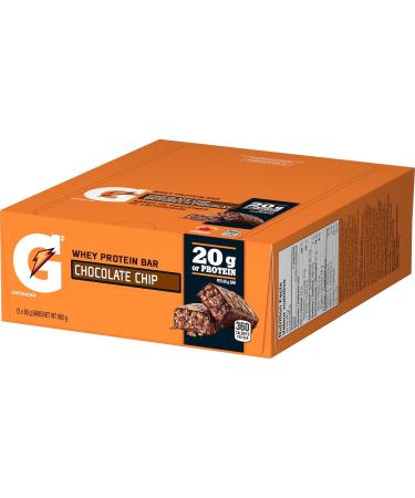 Gatorade Whey Protein Bar - Chocolate Chip Multi-Pack 12 Bars 960 g (Pack of 4) - Buy Online on GoSupps.com