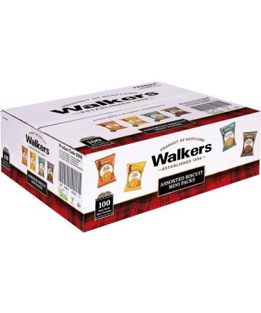 Walkers Shortbread Catering Assorted Biscuit Twin Packs Golden Oat Belgian Chocolate Salted Caramel & Stem Ginger Biscuits - Indulge in Gourmet Flavors Box 1 x 100 100 Count (Pack of 1)