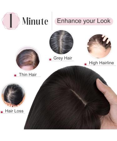 S-Noilite 18 Hair Topper for Women - Big Base Clip-in Hair Extension for Thinning Hair and Hair Loss - Fringe Hairpiece and Wig Alternative - 6A Quality - Buy Online on GoSupps.com