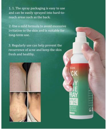 Back Acne Treatment Spray Body Acne Spray Gentle Acne Oil Control Redness Smooth Skin Cleans Pores Moisturizes Easy to Use and Quick Dry Formula For All Skin Type - 3.88 oz(100ML) - Buy Online on GoSupps.com