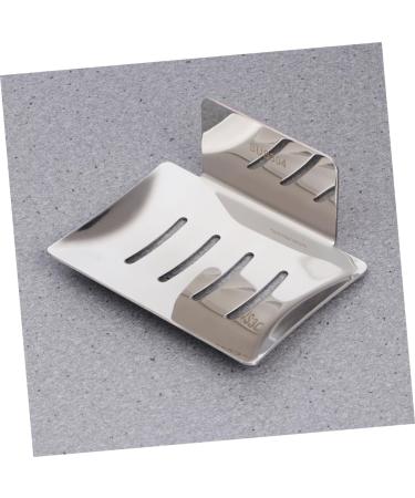 Ciieeo 1pc 304 Soap Rack Stainless Steel Soap Holder Punch Free Soap Holder Metal Soap Holder Sponge Drain Soap Holder Stainless Steel Rack Sponge Drain Rack Take a Bath Soap Box Tub Tray - Buy Online on GoSupps.com