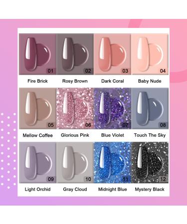 REDNEE 22 Pcs Dip Powder Nail Kit Starter | 12 Colors Pink Gray Blue Dipping Set with Gel Liquid | Includes 5 Manicure Tools | Classy Color | Dipping Essential Travel Kit - RE07 - Buy Online on GoSupps.com