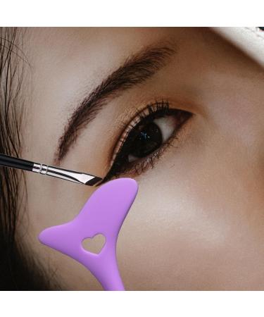 2pcs Silicone Eyeliner Aid Stencils and Fine Angled Eyeliner Brush Set Winged Eyeliner Brush Eyeliner Guide Tool for Clean Lines To Apply Smooth Eye Liner Makeup (Purple) - Buy Online on GoSupps.com