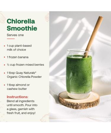 Quay Naturals Organic Chlorella Powder 4oz Freeze-Dried Non-GMO Gluten-Free Broken Cell Wall Rich in Chlorophyll & Plant-Based Nutrients Smoothie Booster 100% Pure & USDA Organic. - Buy Online on GoSupps.com