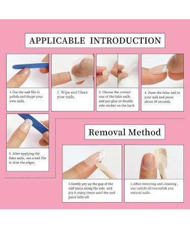 Ombre Pink Nude White French False Nails - Medium Squoval Gradient Press on Nails - Buy Online on GoSupps.com