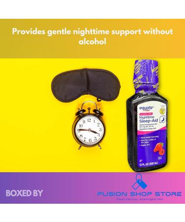 Diphenhydramine 50mg Liquid- Alcohol-Free Mixed Berry Flavor 12 fl oz (Pack of 1) Boxed by Fusion Shop Stotre - Buy Online on GoSupps.com