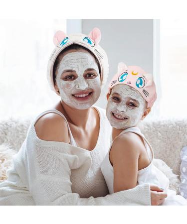 DAANAH Sailor Moon Cat Face Wash Headband Set - 4PCS | Cute & Comfortable Spa Headbands for Women - Buy Online on GoSupps.com