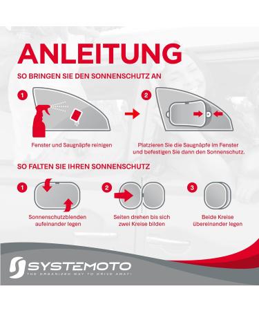 Systemoto Car Sun Protection for Babies - UV Protection (2 Set) | Adorable Animal Motifs for Passenger Cars - Buy Online on GoSupps.com