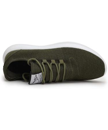 KEEZMZ Men's Running Shoes - Fashion Breathable Sneakers, Soft Sole, Lightweight - Size 12, Dark Green - Buy Online on GoSupps.com