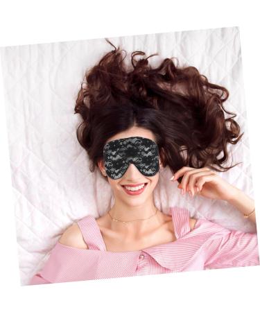 Mikinona Lace Flower Eye Mask Polyester Goggles Soft Travel 22x9x0.8cm Black - Buy Online on GoSupps.com