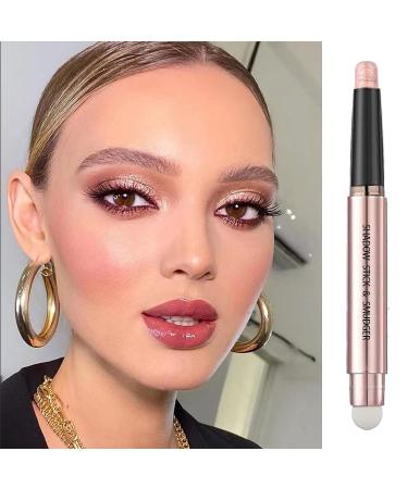 2-in-1 Eye Brightener & Shimmer Cream Shadow Stick - Long-Lasting, Waterproof Rose Gold Highlighter Makeup - Buy Online on GoSupps.com
