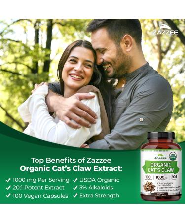 Zazzee Organic Seasonal Immune Support Bundle | Organic Cat s Claw 20:1 Extract Plus 10:1 Sambucus Black Elderberry Capsules | Non-GMO Vegan & ISO Lab Tested - Buy Online on GoSupps.com