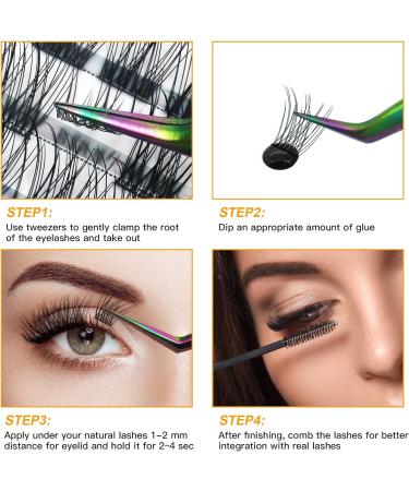 D Curl Cluster Lashes 12-18mix 72 Clusters - DIY Soft Fluffy Eyelash Extensions | B&Q - Buy Online on GoSupps.com