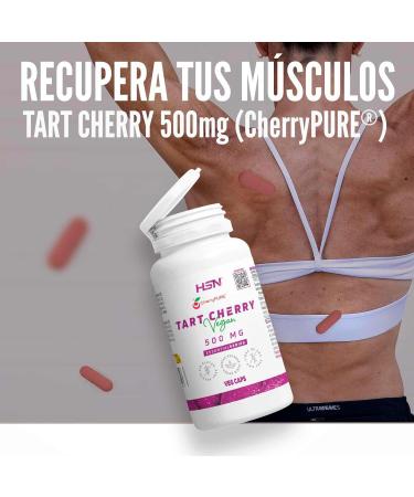  HSN HSN Tart Cherry 500mg (Montmorency Acid Cherry) | 120 Vegetable Capsules - CherryPURE Raw Material - Standardized 2% Proantho - Buy Online on GoSupps.com