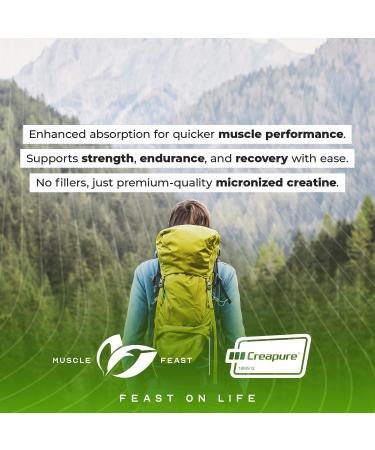 Muscle Feast Creapure - Micronized Creatine Monohydrate Powder | Premium Pre-Workout or Post-Workout | Creatine for Women & Men | Easy to Mix Vegan Gluten-Free Safe and Pure (Unflavored 250g) Unflavored 8.82 Ounce (Pack  - Buy Online on GoSupps.com