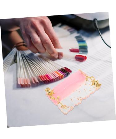  CALLARON CALLARON Nail Art Palette Non-Slip Color Mixing Plate for Nail Polish Vintage Design with Display Frame Durable Resin Material for Professional Personal Use - Buy Online on GoSupps.com