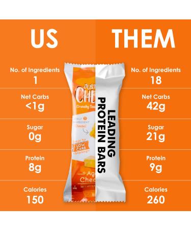 Just the Cheese Bars Variety Pack - Low Carb Snack, High Protein, Gluten Free, Keto Cheese Crisps, 0.8 oz (Pack of 12) - Buy Online on GoSupps.com
