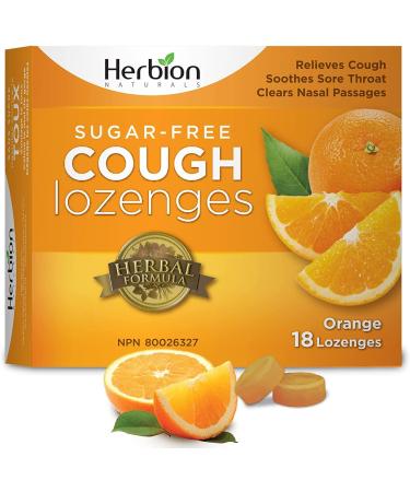 Herbion Naturals Sugar-Free Cough Lozenges with Natural Orange Flavour Relieves Cough Clears Nasal Congestion Soothes Sore Throat For Adults and Children 12 years and above (Pack of 6) 108 Count - Buy Online on GoSupps.com