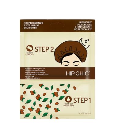HIP CHIC Sleeping Hair Mask 2 Step Hair Cap - Shea Butter 1 Count 1 Count Shea Butter