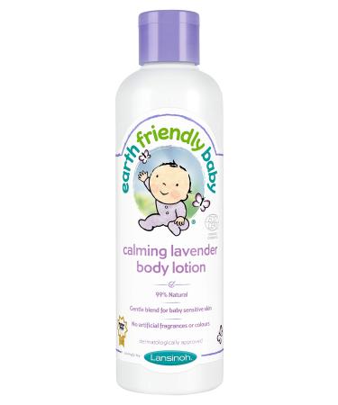 Earth Friendly Baby Children Body Lotion Calming Lavender Kids 250 ml Ecocert White
