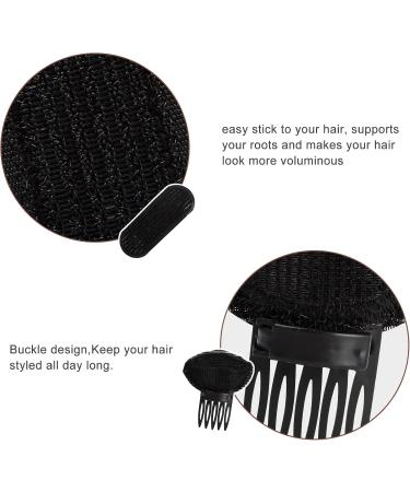 6 Pcs Black Invisible Fluffy Hair Clip Sets Breathable Puff Hair Head Cushion Add Hair Volume Princess Hairstyle Hair Pins Pad for Girls Women - Buy Online on GoSupps.com