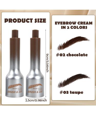 Kaslaider Eyebrow Pen Liquid Waterproof Eyebrow Brush and Eyebrow Gel Set Multifunctional Curved Eyebrow Brush Eyebrow Gel for Eyebrows and Hair Roots - Buy Online on GoSupps.com