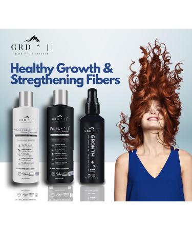 Hair Growth Shampoo Conditioner & Hair Serum by GRD Hair UK Biotin Argan Oil Allantoin Rosemary Niacinamide Lupin. Male & Female Hair Loss Products. Folic + : Moisture + : Growth + - Buy Online on GoSupps.com
