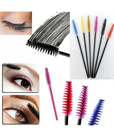 Mascara Wands Bulk Disposable Eyelash Eye Brow Brushes Applicator Spoolie Applicator Lash Extensions Makeup Black Silver Pink Red Tool Set (SILVER 200) SILVER 200 - Buy Online on GoSupps.com