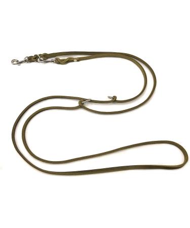 Dog Liner for Small & Large Dogs - 5m Double Linen Adjustable Leash - Olive Green | Durable & Stylish - Buy Online on GoSupps.com