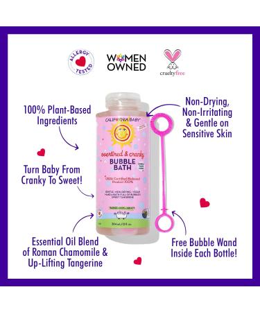 California Baby Cranky and Overtired Bubble Bath - Sweet Floral Scent | USDA Certified | Allergy-Friendly | Ideal for Sensitive Skin - Buy Online on GoSupps.com