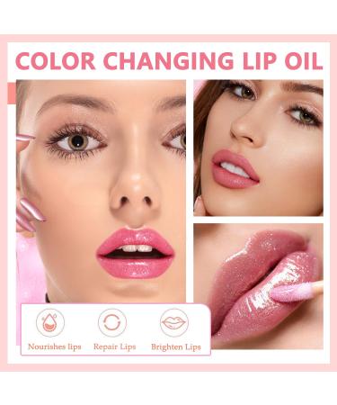 Magic Color Changing Lip Oil | Hydrating Plumping Gloss for Dry Lips | #2 Shimmer Tinted Lip Care - Buy Online on GoSupps.com