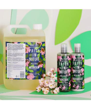 Faith In Nature Natural Wild Rose Body Wash Restoring Vegan and Cruelty Free No SLS or Parabens 400 ml Rose 400 ml (Pack of 1) - Buy Online on GoSupps.com